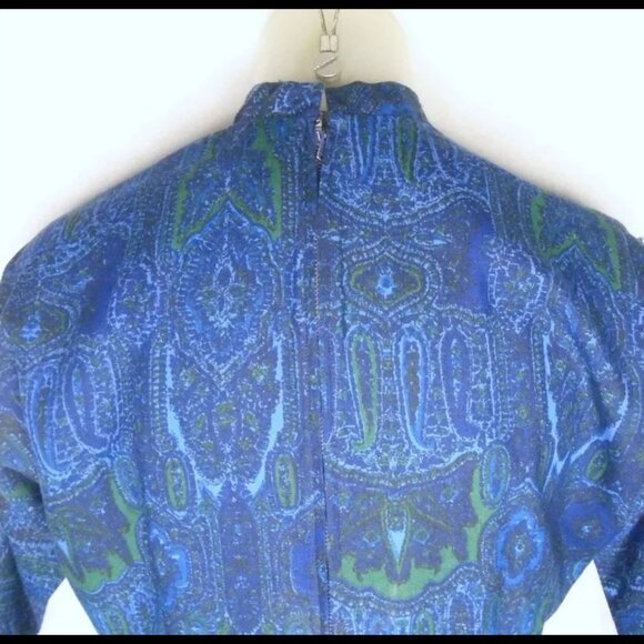 Vintage Circle Skirt Dress 50s Fit Flare New Look Frock, Dolman Sleeves - Picture 4 of 13